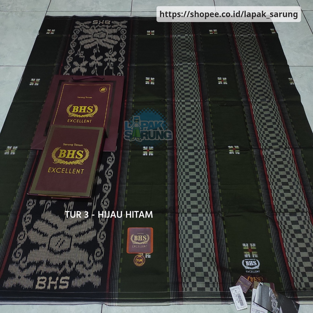 Sarung BHS Excellent Gold Turki TUR 03 Hijau Hitam