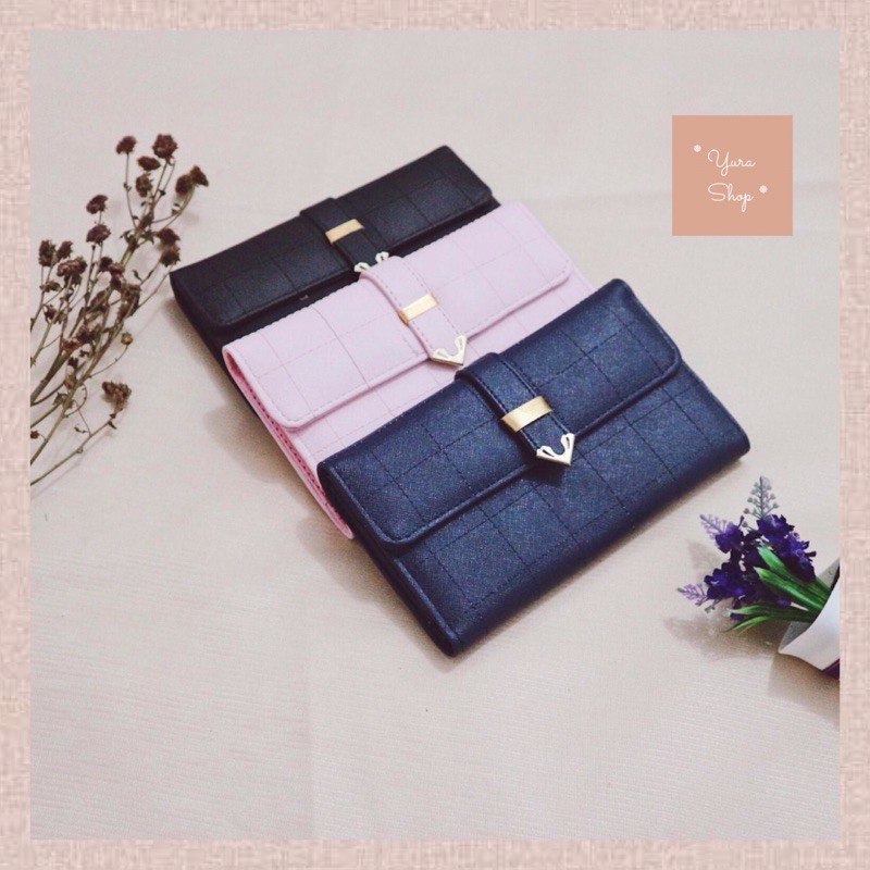 Dompet Lidah Polos Wanita | Dompet Tebal Elegant &amp; Simple | Yurashop