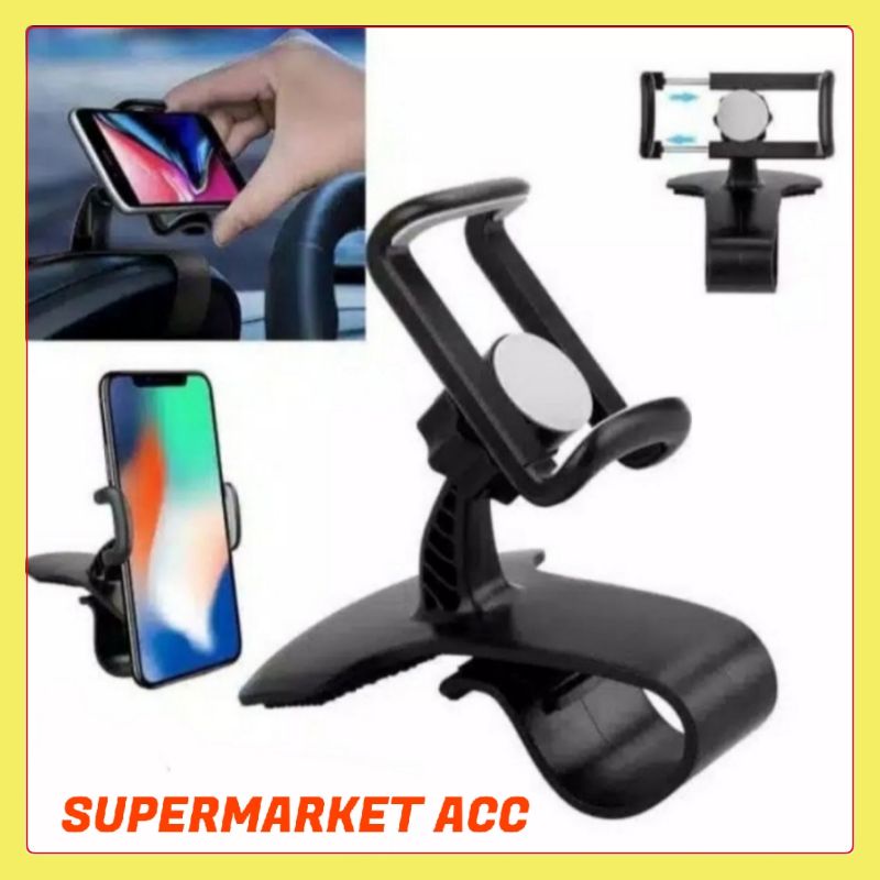 Car Mount Holder Dudukan HP Jepit HD-22 / 360 Rotation