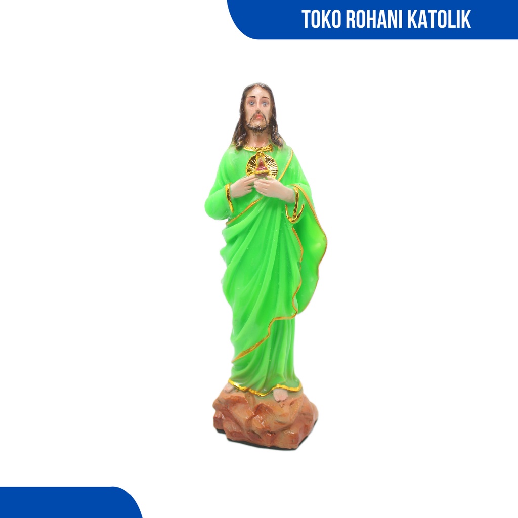 PATUNG YESUS - MARIA 20 CM FOSFOR (PAKET) - GLOW IN THE DARK / PATUNG KATOLIK / PATUNG BUNDA MARIA / SALIB DUDUK KATOLIK