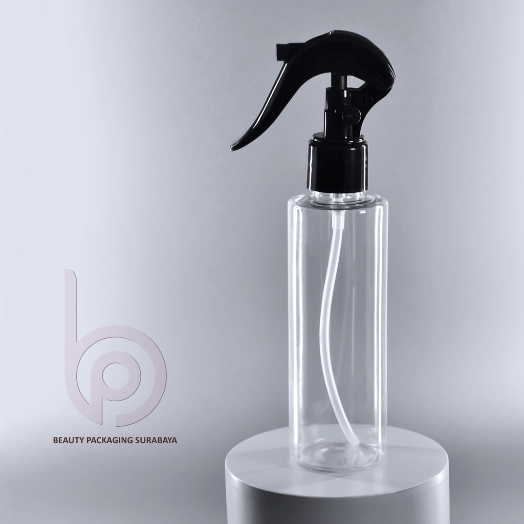 Botol Plastik PET 150ml RF Bening Tutup Spray Trigger Bebek Semprot