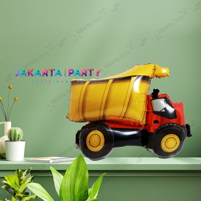 Balon Foil Dump Truck / Balon Karakter Truk Sampah / Balon kendaraan