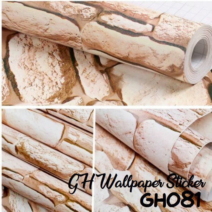 Wallpaper Sticker Wallpaper Dinding Gh Premium Quality 45CM x 8Mtr Shabby Chic (Batik Elegan) - Worldhome