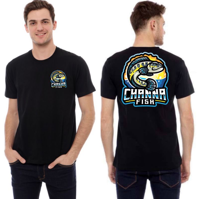 Kaos Channa Fish / Baju Kaos Ikan Channa / Kaos Ikan Predator Channa Fremium