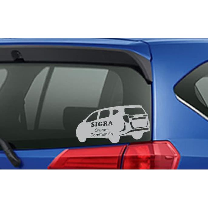 Diskon Stiker Sigra Owner Community Daihatsu Mobil Body Kaca Belakang Sticker Terbaru