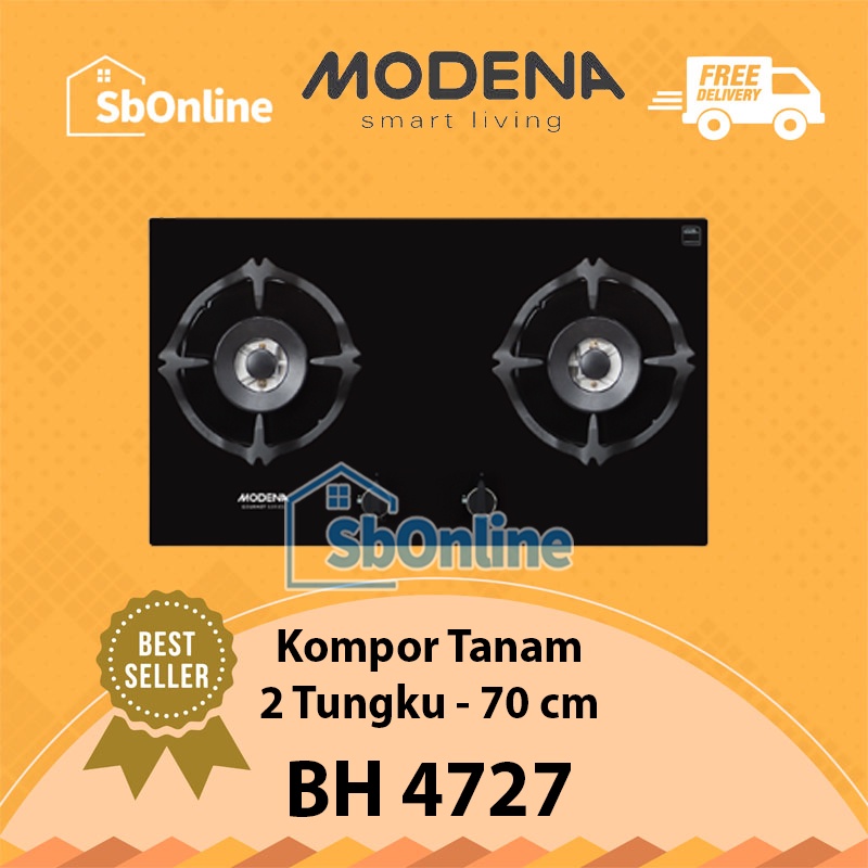 MODENA Kompor Tanam Gas 70 cm 2 Tungku - BH 4727