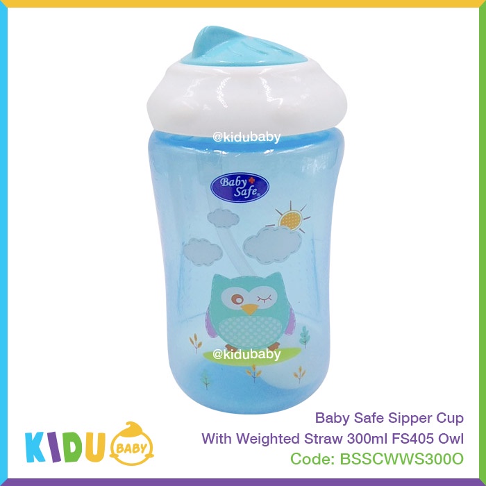 Baby Safe Botol Anak Sipper Cup With Weighted Straw 300ml FS405 Kidu Baby