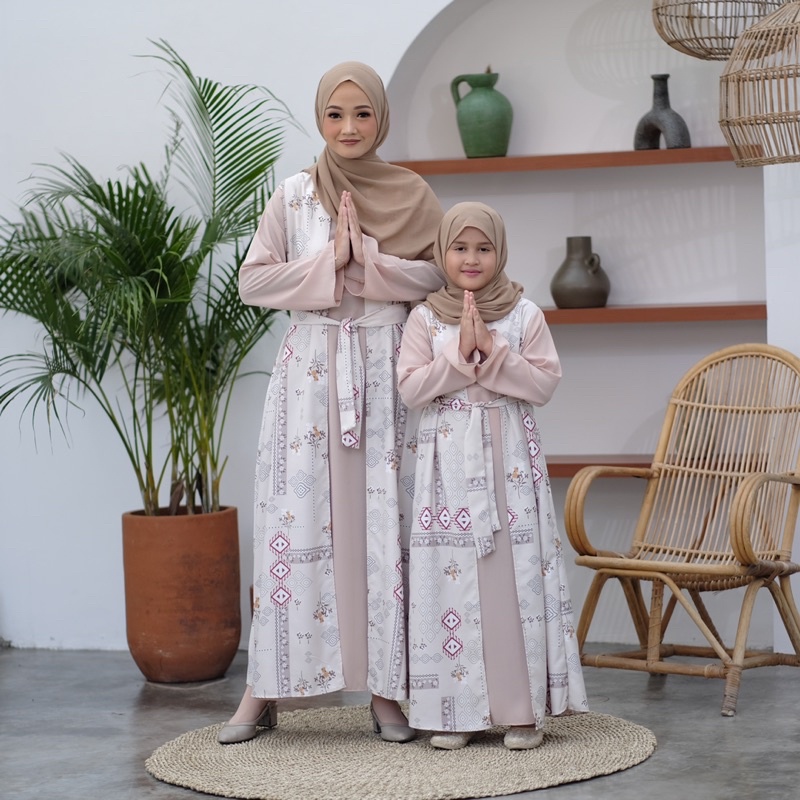 GAMIS COUPLE IBU DAN ANAK PEREMPUAN GAMIS MUSLIM KIRANA GAMIS