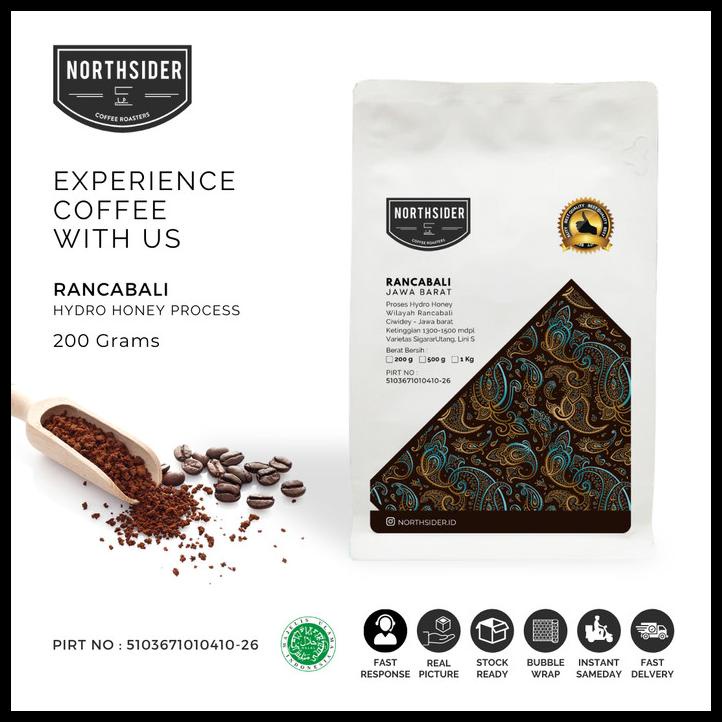 

Biji Kopi Arabika Rancabali Hydro Honey - 200Gr Northsider Coffee