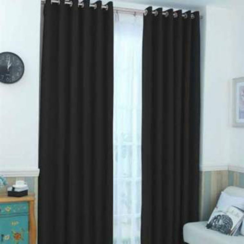 gorden blackout import khusus warna hitam 6 gelmbung 12 lubang