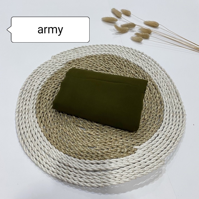 HIJAB PASHMINA INNER/JILBAB INNER/PASHMINA POLOS/175X70CM-ARMY