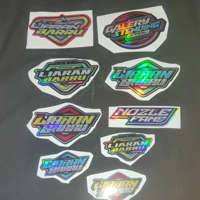 

stiker hologram liaranbarru cutting , langsung pasang