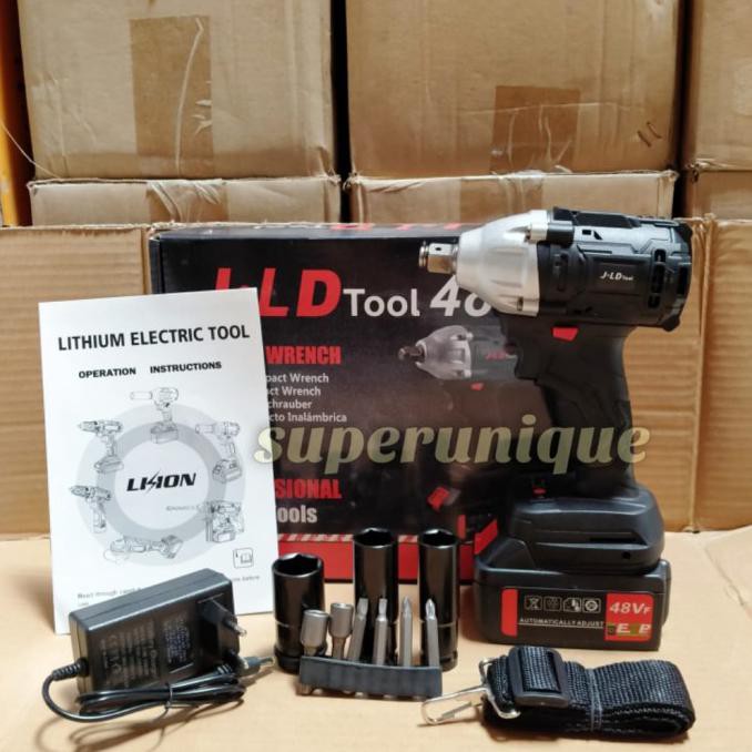 ✅Sale CORDLESS IMPACT WRENCH 48V / BOR CAS / BOR BATERAI JLD 48 VOLT