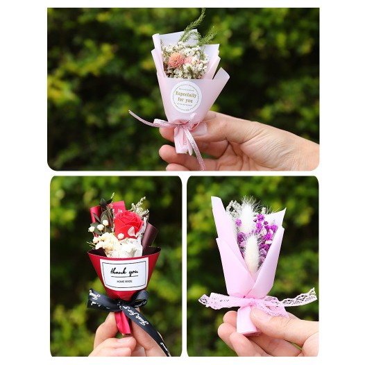 Mini Flower Bouquet Aesthetic Parfum Bunga Jepit AC mobil