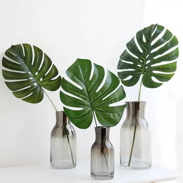 MoonLand Daun Monstera Palsu Plastik Philodendron Daun Artificial Skandinavian Hijang Minimalis Home KB18