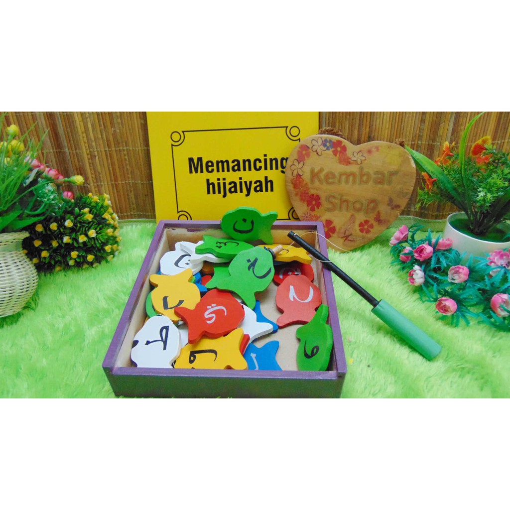 APE-PANC2 Mainan Alat Permainan Edukasi Edukatif Anak APE TK PAUD Memancing Ikan Hijaiyah