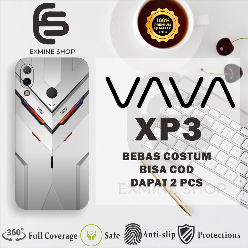 (ISI 2 PCS) VAVA XP3 MOTIF POLA 1 Garskin Case/Stiker Premium FREE CUSTOM &amp; COD