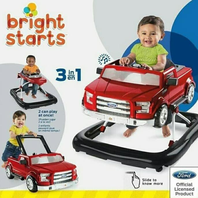 bright starts 3 ways to play ford f150 baby walker red