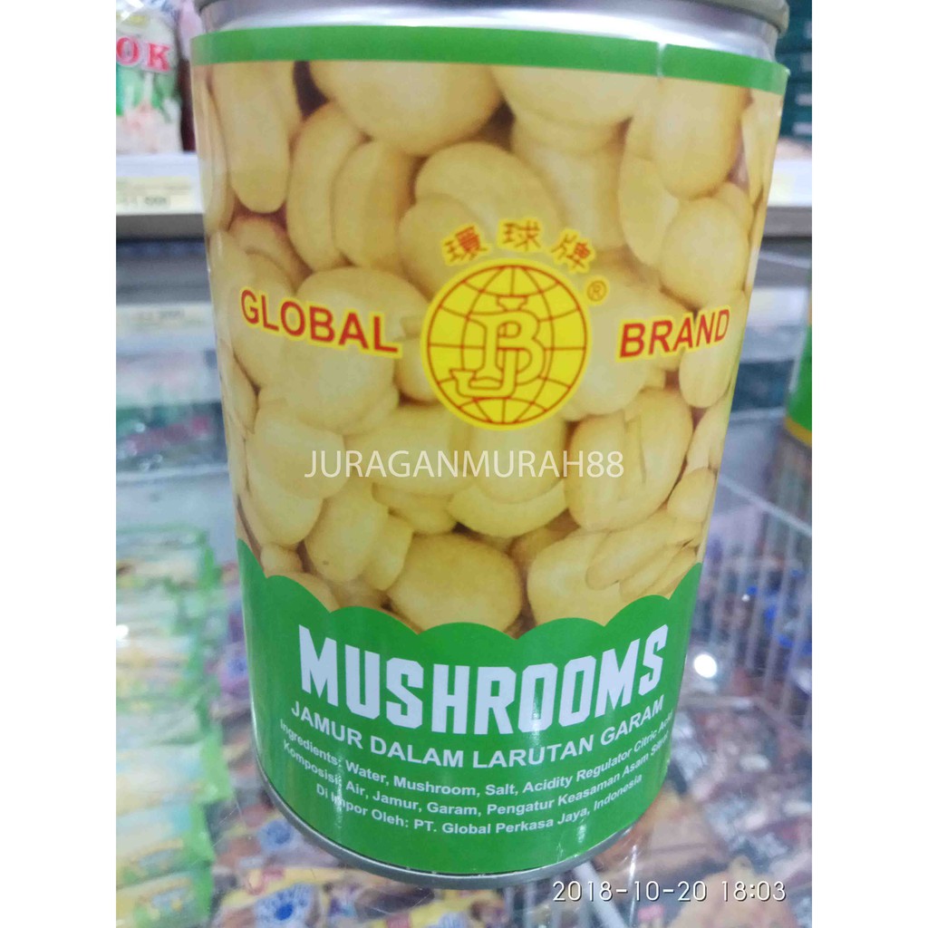 

Jamur Kancing merek Global Brand Kemasan 425gr