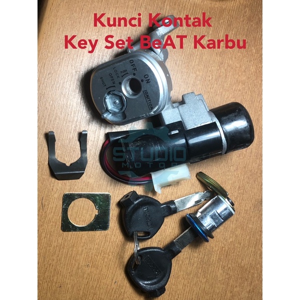 35010KVY960 KUNCI KONTAK SET + KUNCI SADEL JOK KEY SET ASSY Komplit  BEAT KARBURATOR CARBU 2008 2009 2010 2011 2012 35010-KVY-960