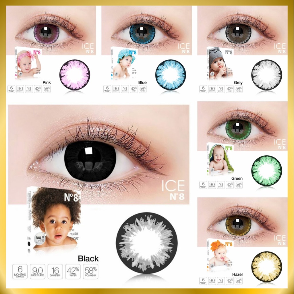 {BISA COD} SOFTLENS ICE N8 BY EXOTICON NORMAL &amp; MINUS -0.50 SD -2.00