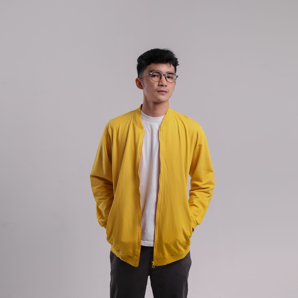 iNeat Marshall Jacket Yellow - Jaket Bomber Basic Polos