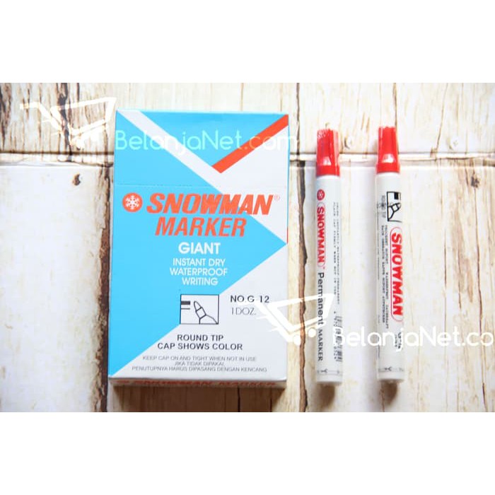 Spidol Snowman Permanent Marker G-12