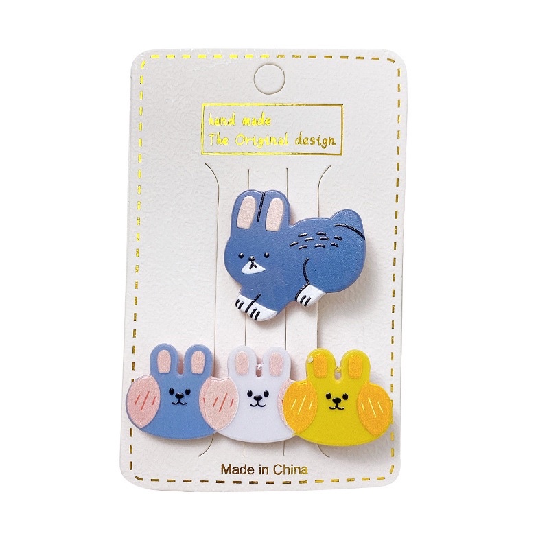 DELUNASHOP_ACC JEPIT RAMBUT ANAK PEREMPUAN KOREA AKSESORIS HAIRPIN PRINCESS KOREA FASHION MOTIF LUCU RABBIT 2PCS