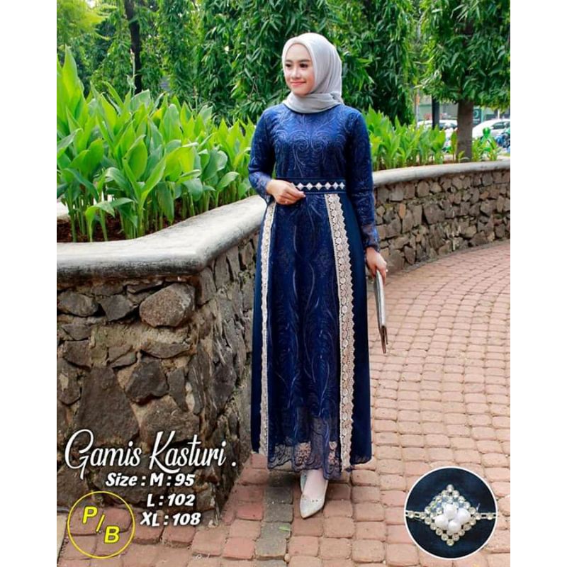 FASHION WANITA//GAMIS KASTURI//FASHION MUSLIM GAMIS//SYARI//DRES// BY PB