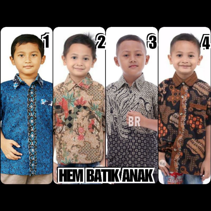 Baju Batik Anak Laki Usia kode BK-11 (PART 3)
