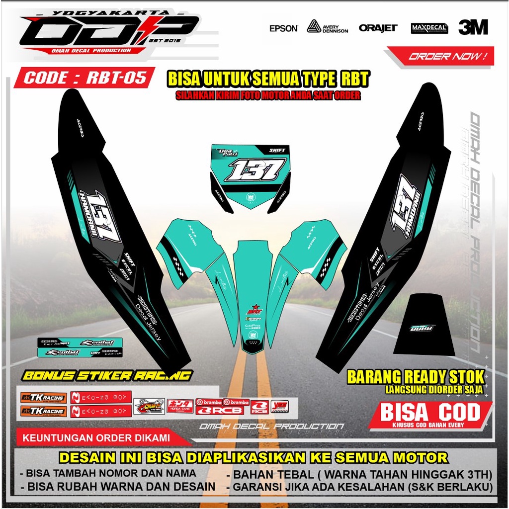 Jual Decal Rbt Body Jupiter Yamaha Vega New Full Body Dekal Sticker