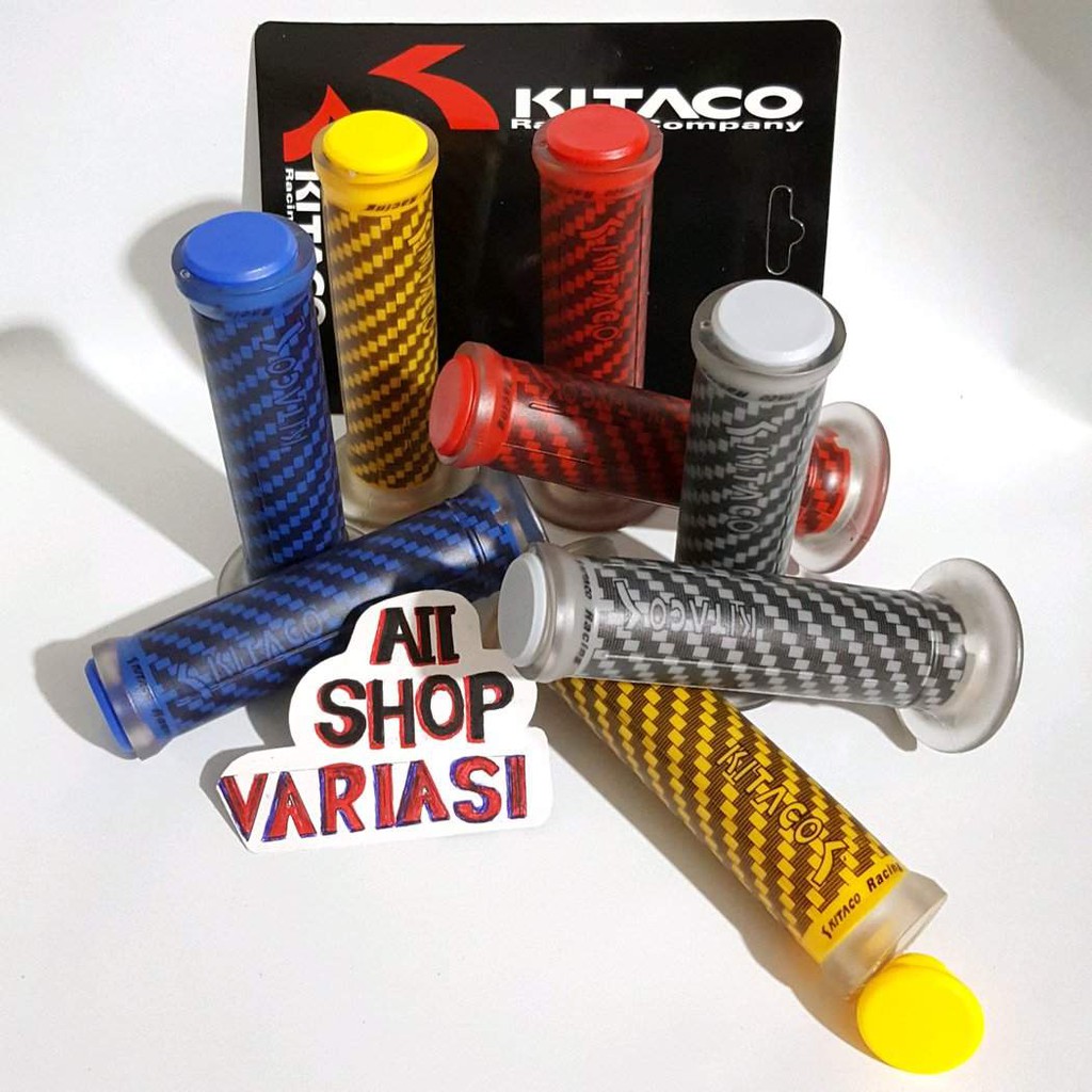 Handgrip /HandFat Karet transparan Karbon merk KITACO