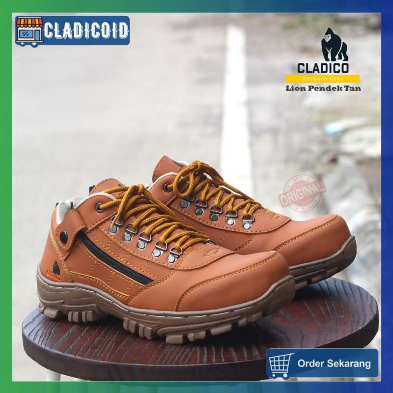 Sepatu Safety Pendek Pria Original Kerja Lapangan Proyek Outdoor Hiking Touring Cladico Lion Low