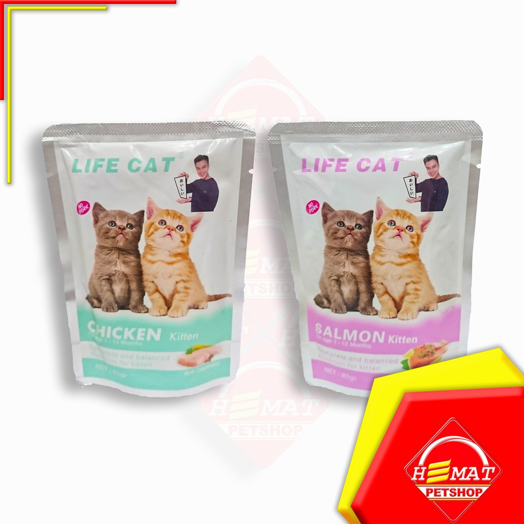 Life Cat kitten 85 Gram / Wet Food 85 Gram  / makanan kucing kitten 85 gram