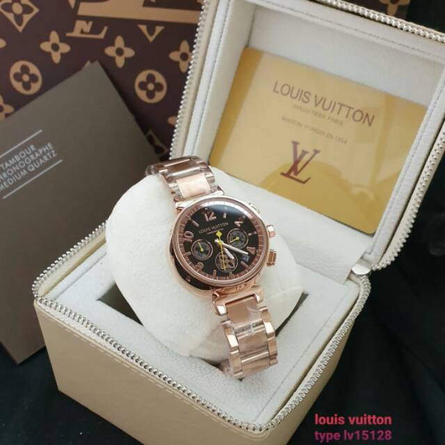 (SPECIAL PROMO) JAM TANGAN LOUIS VUITTON,Type=lv15128 & lv15143,ORIGINAL.