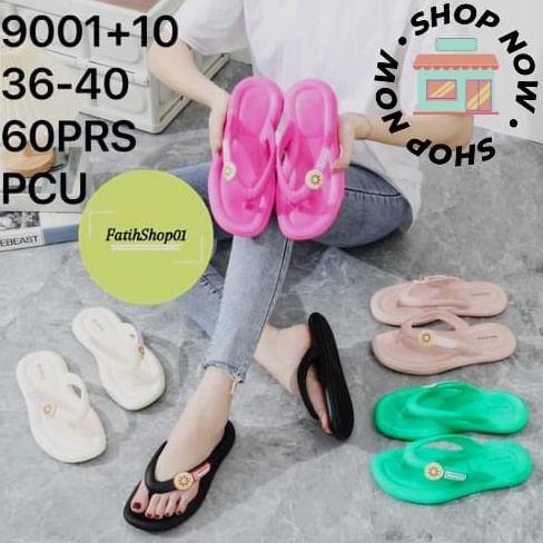 Sandal Jepit jelly Wanita import terbaru  / 9001+10 (36-41) / Fhasion Korea sandal santai