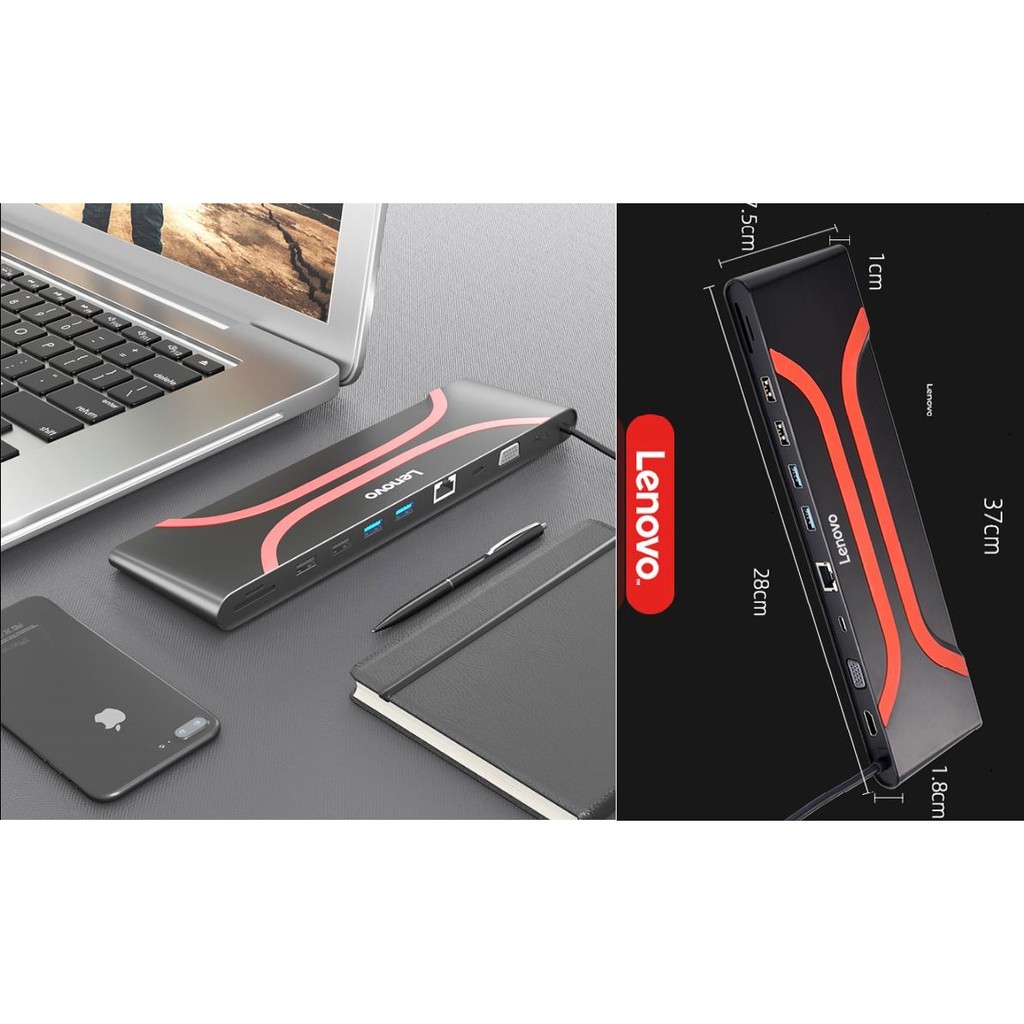 Lenovo Docking Station Notebook ponsel for Mac windows Dock4K Original