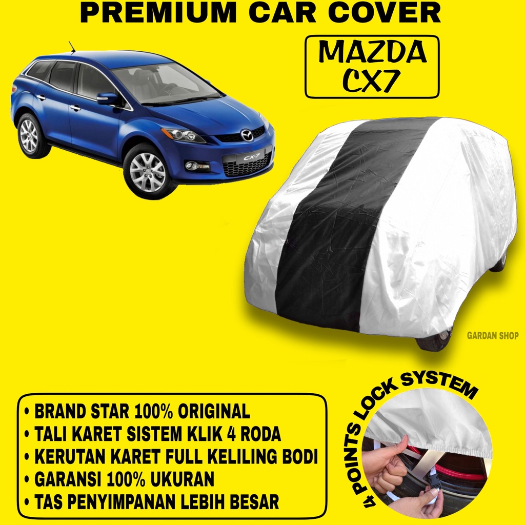 Body Cover MAZDA CX7 SILVER HITAM Penutup Bodi Mobil Mazda Cx7 Waterproof PREMIUM