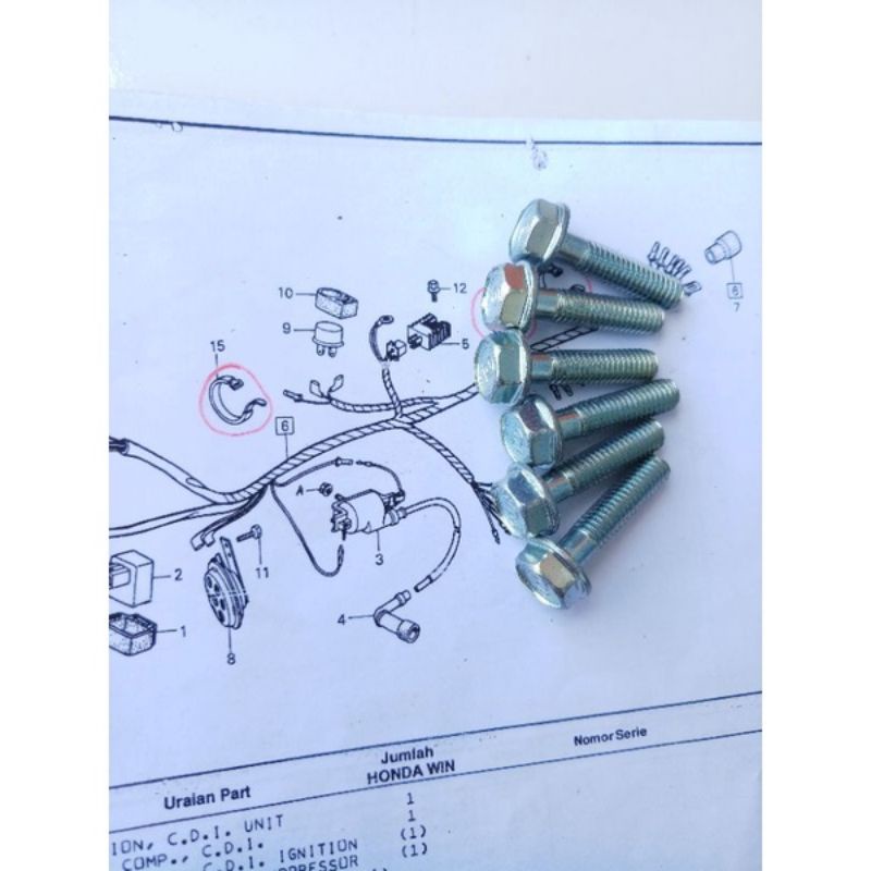 Baut Kiprok Honda Win 100 Original