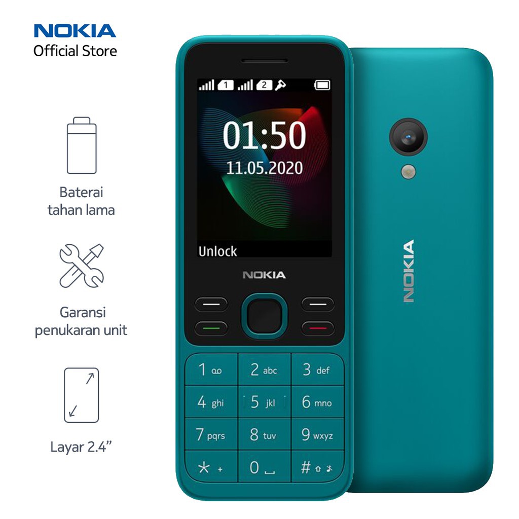 HP NOKIA 150 NEW 2020 DUAL SIM GSM KAMERA GARANSI RESMI TAM - HANDPHONE KECIL MINI UNTUK TELEPO-2
