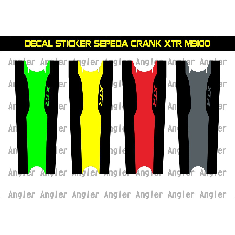 Decal Sticker Crank Sepeda XTR M9100 Crank Stiker Pedal Sepeda MTB
