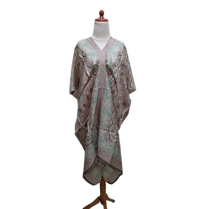 kaftan batik .Kaftan batik viscose semi sutra lembut batik cap manual