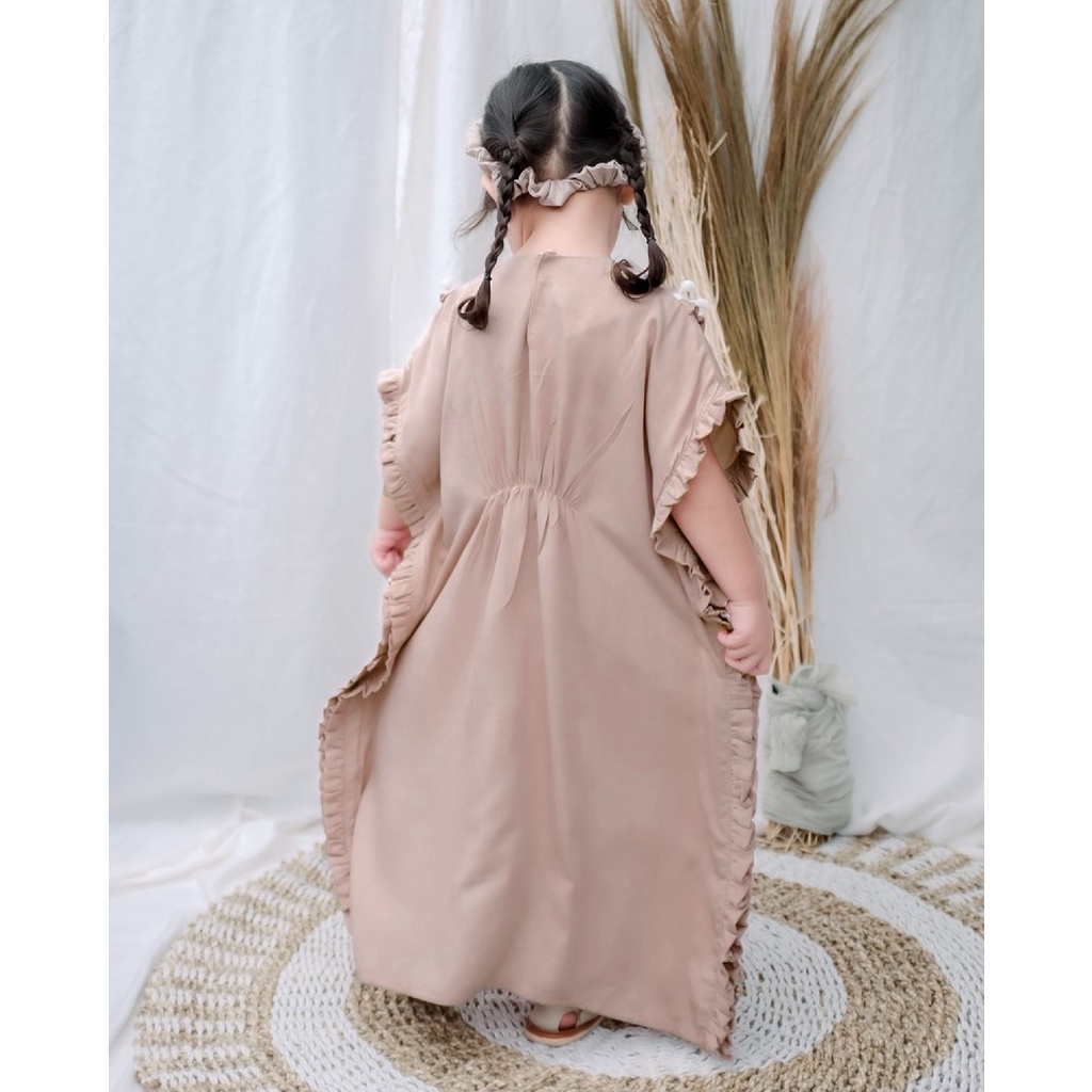 FenishaStore Fashion Muslim anak Perempuan Kaftan Marwah Usia 4-6 Tahun