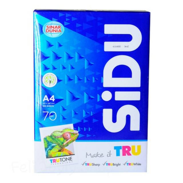 

Sinar Dunia / SiDu Kertas HVS A4 70 gsm 210 x 297 mm