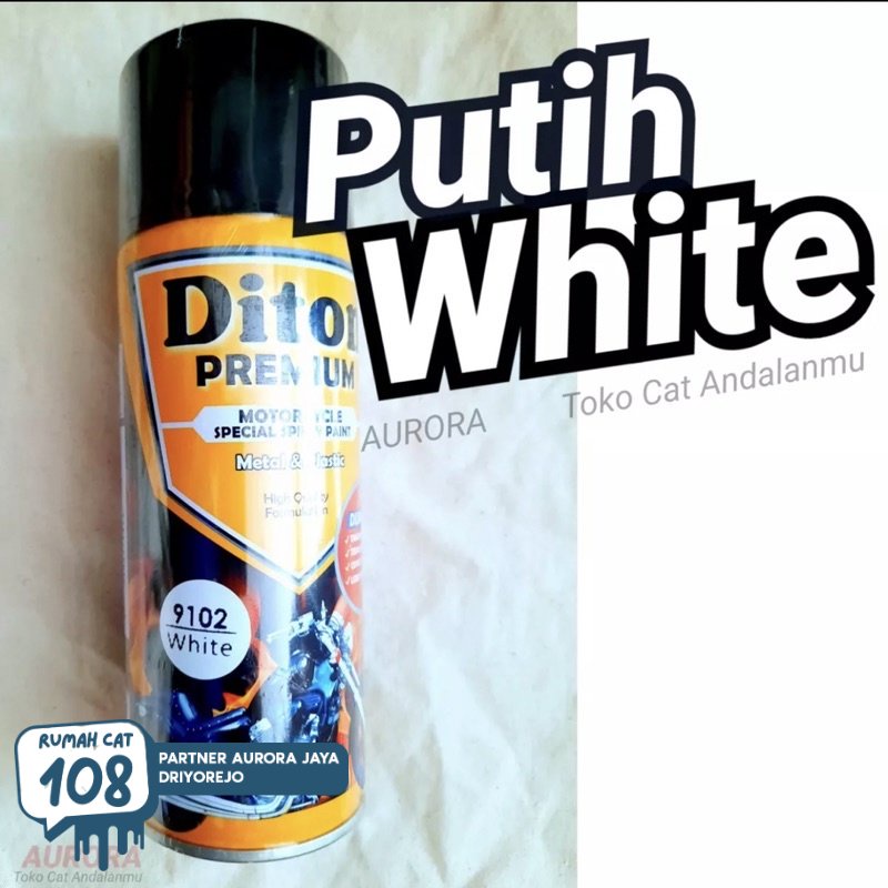 

Rumah Cat - Pilok Diton Premium White 9102 Cat Pilox Putih Mengkilap 400ml / Pylox Gloss Tahan Bensin seperti Samurai Sapporo Rumah Cat Motor dan Mobil