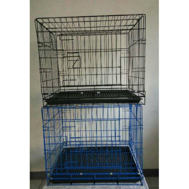 Kandang Kucing Besi Paling Tebal sesuai foto pintu besar ukuran L termurah di Indonesia-1