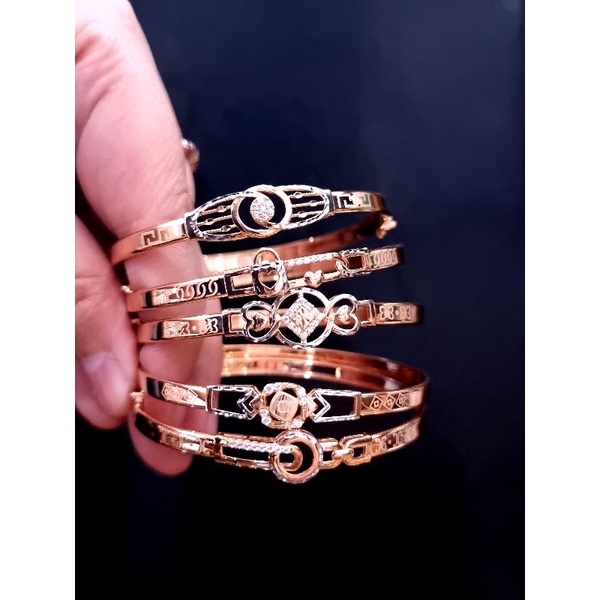 Gelang Emas Kolong Motif Mata Berat 3-4gr Kadar 375