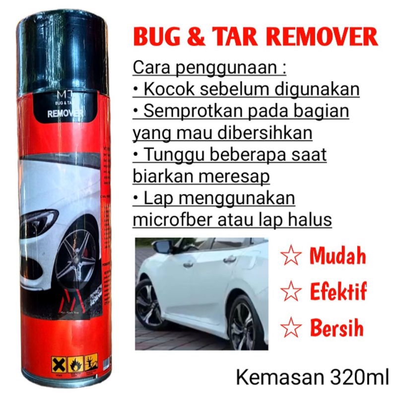 Bug and Tar Remover / Foam Pembersih Aspal / Kotoran Burung / Getah Pohon / Bekas Lem Stiker / Pembersih Cat Body Mobil dari Noda membandel