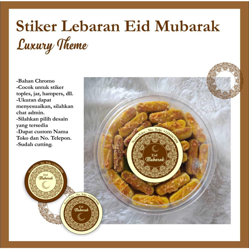 CUSTOM - STICKER HAMPERS LEBARAN 2022 STIKER KUE LEBARAN STIKER RAMADAN STIKER HAMPERS  (CUSTOM) STI