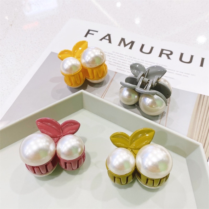 JEPIT RAMBUT WANITA MOTIF CHERRY MUTIARA FASHION KOREA